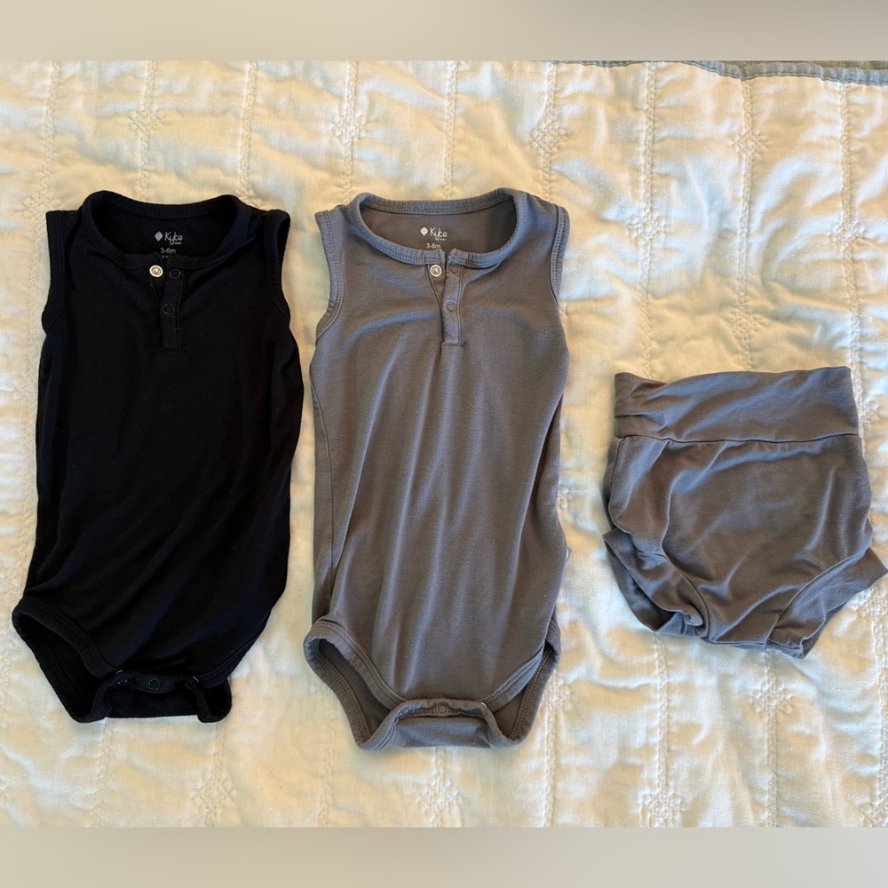 Kyte Baby Summer Bundle 3-6 Month Onesies/Bodysuits and Shorts/Bummies